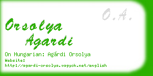 orsolya agardi business card